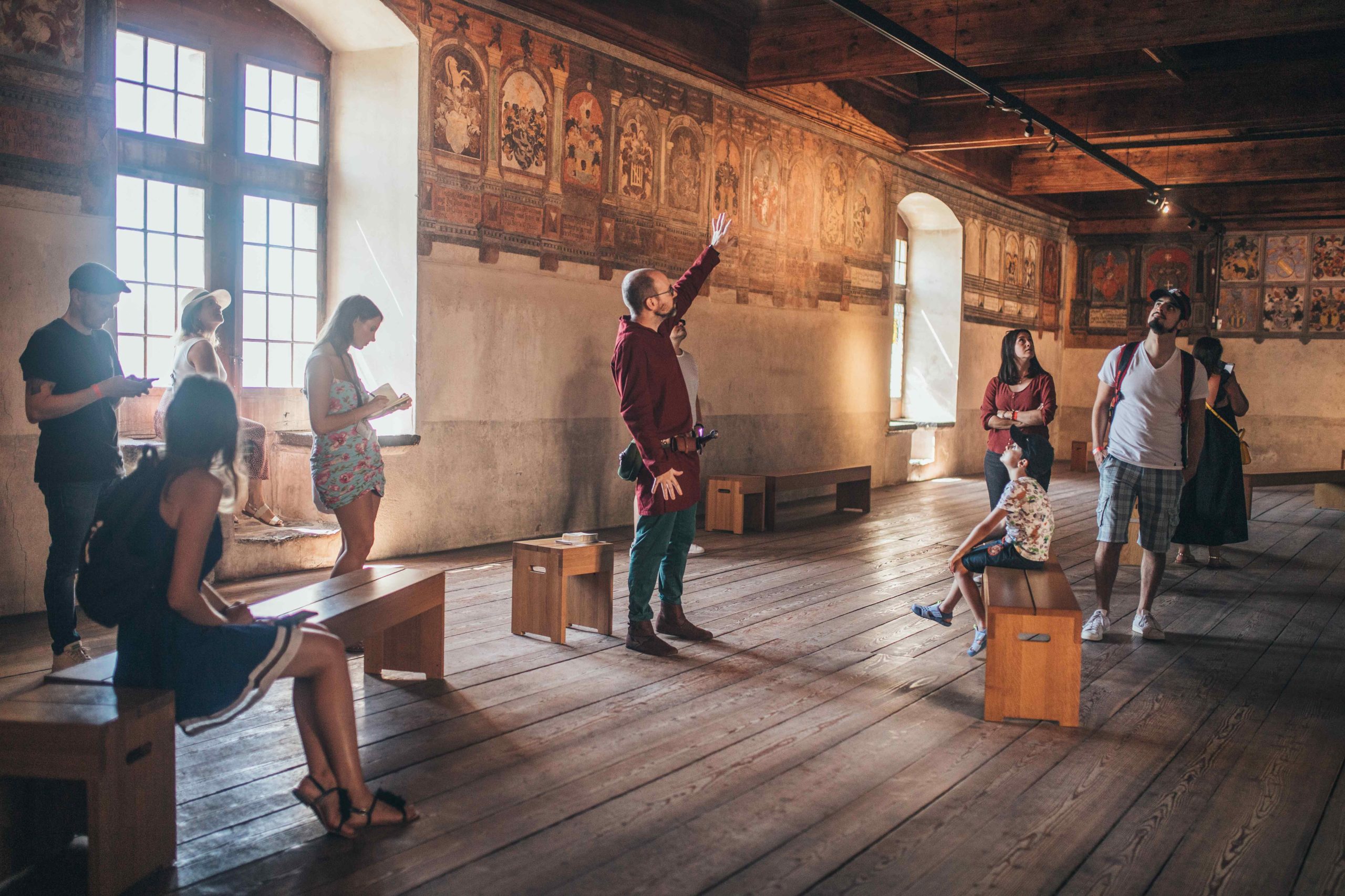 Explore with a costumed tour guide